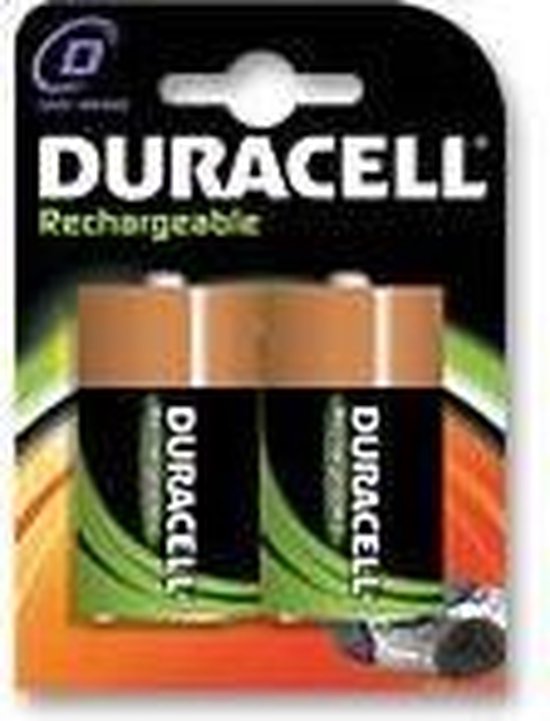 Duracell Oplaadbare Batterijen D, Blister Van 2 Stuks