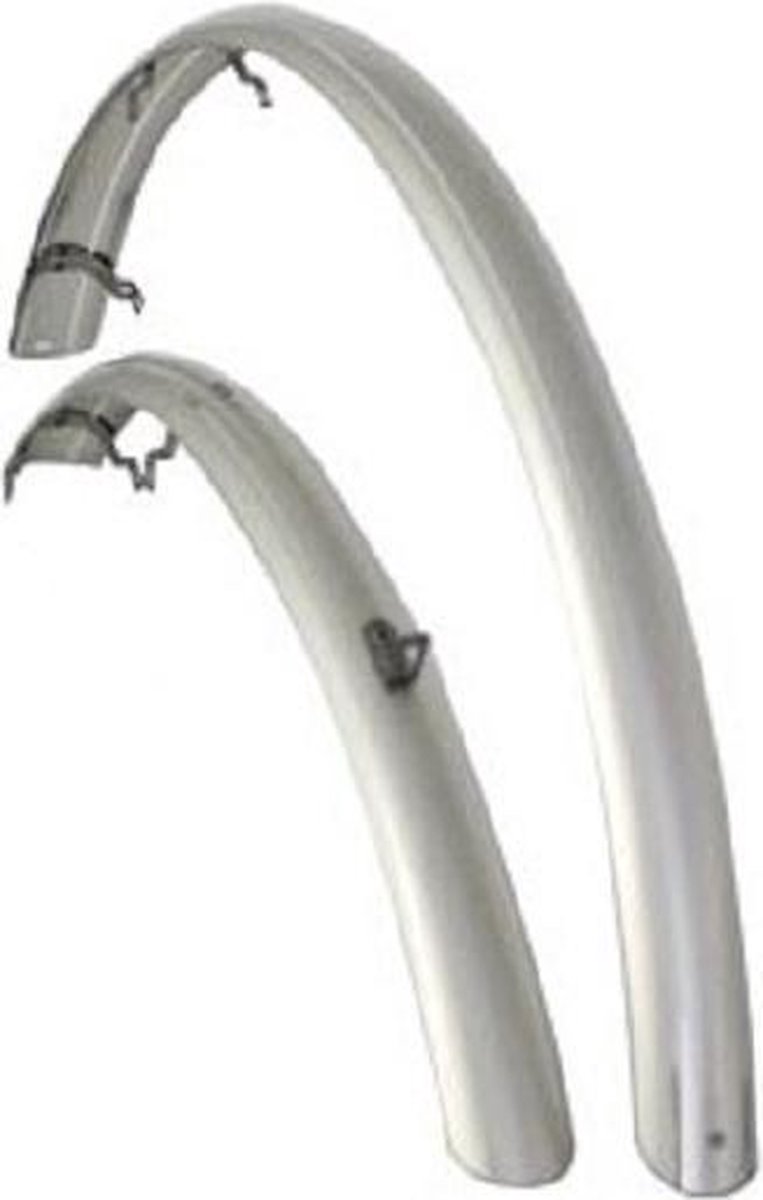 Eurofender Spatbordenset Sporty 26 Inch 58 Mm Kunststof Zilver - Silver