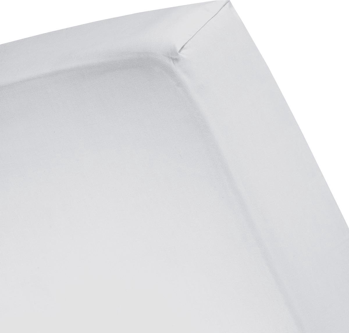 Cinderella Katoen-satijn Topper Hoeslaken - 100% Katoen-satijn - 1-persoons (100x210 Cm) - Light Grey - Grijs