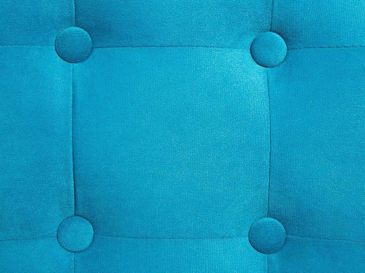 Beliani Tampa Poef Fluweel 55 X 55 Cm - Blauw