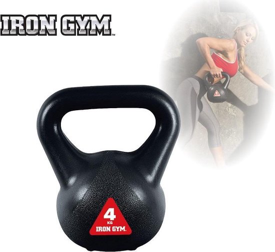 Iron Gym Kettlebell 4kg - Zwart