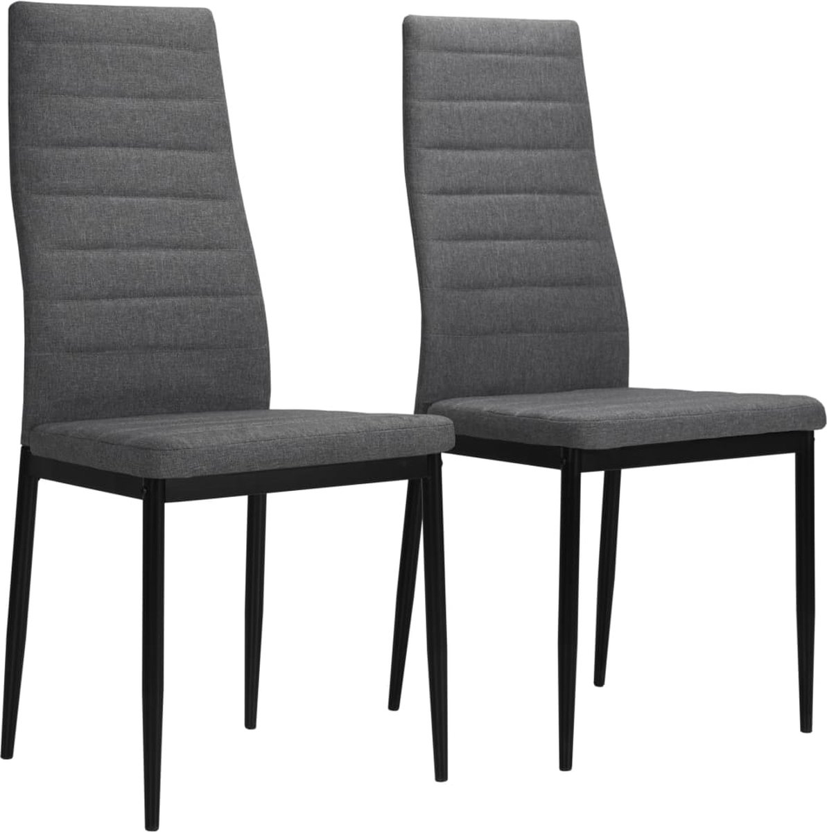 Vidaxl Eetkamerstoelen 2 St Stof Licht - Grijs