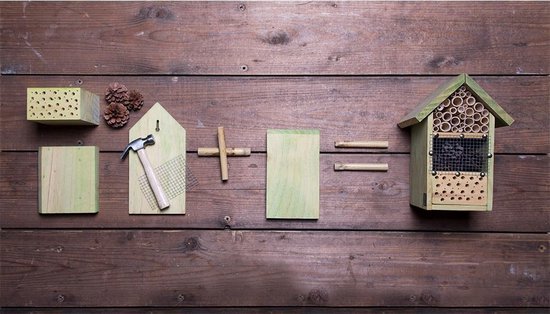 Esschert Design Doe-het-zelf Vogelhuis 21,3x17x23,3 Cm Kg52 - Groen