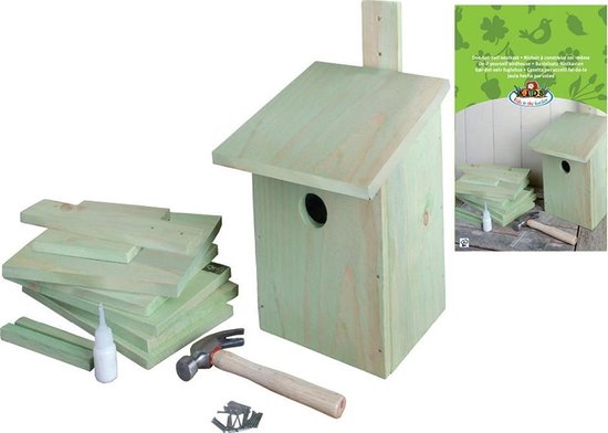 Esschert Design Doe-het-zelf Vogelhuis 21,3x17x23,3 Cm Kg52 - Groen