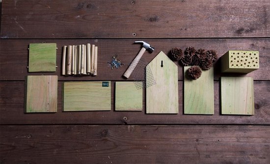 Esschert Design Doe-het-zelf Vogelhuis 21,3x17x23,3 Cm Kg52 - Groen