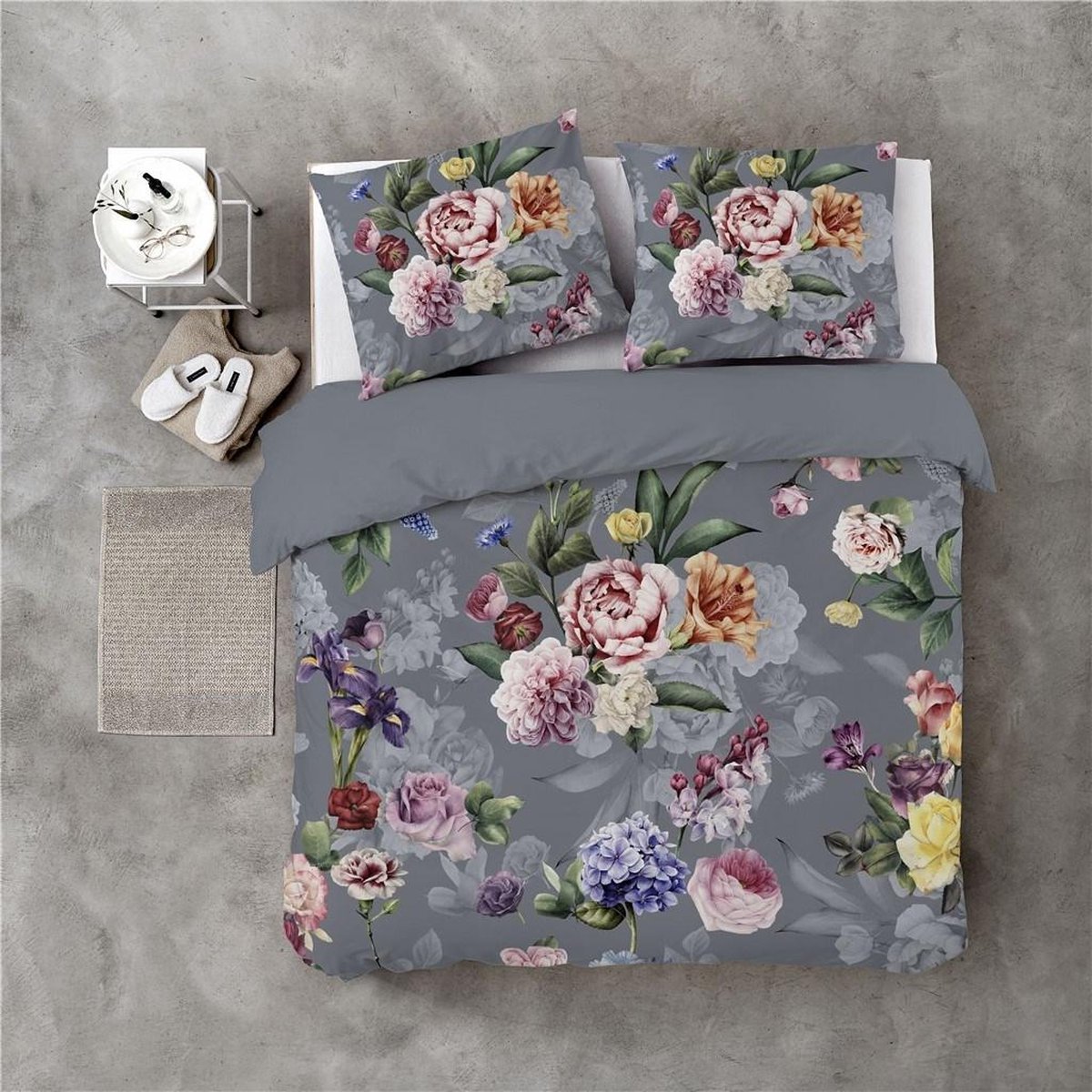 Byrklund Nysted Dekbedovertrek - Lits-jumeaux (240x200/220 Cm + 2 Slopen) - Katoen - - Grijs