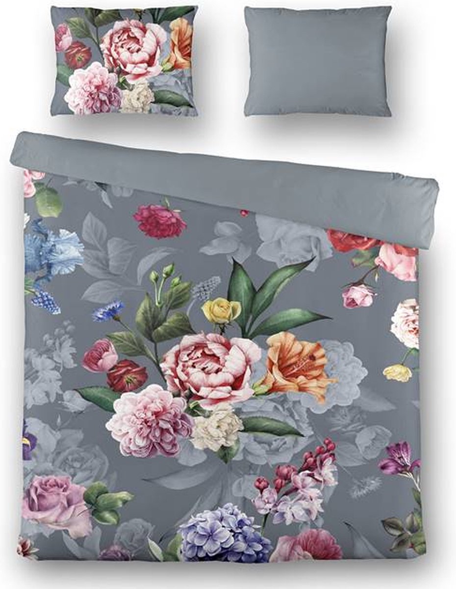 Byrklund Nysted Dekbedovertrek - Lits-jumeaux (240x200/220 Cm + 2 Slopen) - Katoen - - Grijs