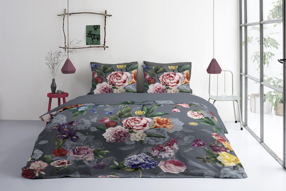 Byrklund Nysted Dekbedovertrek - Lits-jumeaux (240x200/220 Cm + 2 Slopen) - Katoen - - Grijs