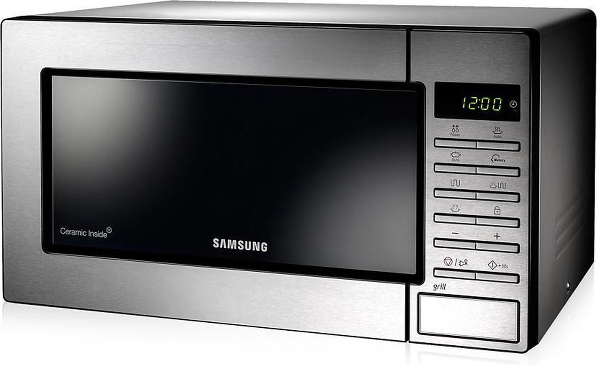 Samsung Hornos-microondas con grill 23L 900W/Grill 1100W Inox GE87M-X -, - Plata