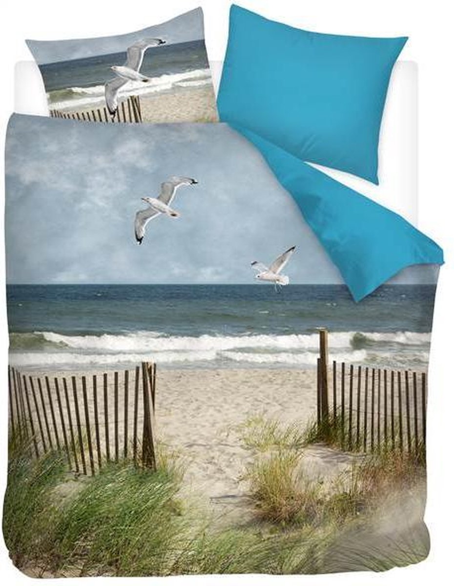 Snoozing Beach Flanel Dekbedovertrek - 2-persoons (200x200/220 Cm + 2 Slopen)