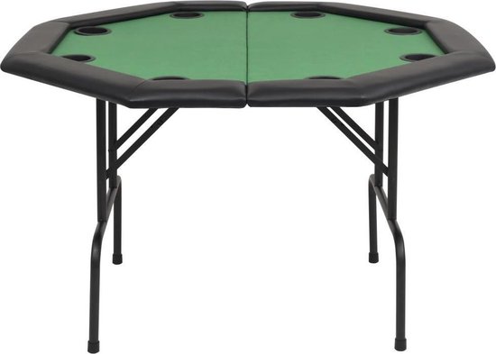 Vidaxl Pokertafel Voor 8 Spelers Achthoekig 2-voudig Inklapbaar - Verde