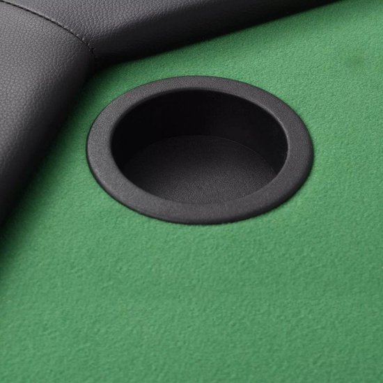 Vidaxl Pokertafel Voor 8 Spelers Achthoekig 2-voudig Inklapbaar - Groen