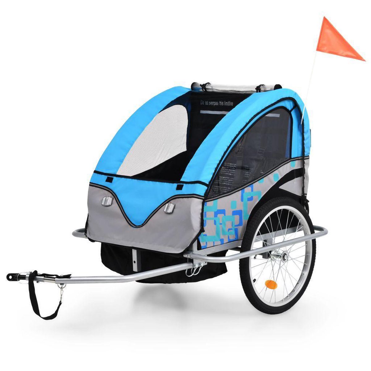 Vidaxl Kinderfietskar En Wandelwagen 2-in-1 En - Blauw