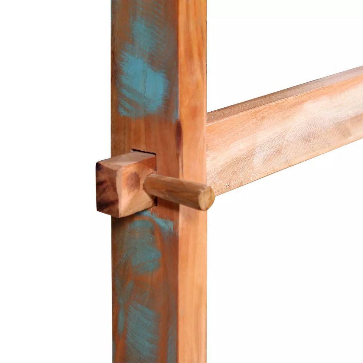 Vidaxl Eettafel Op Voet 120x58x78 Cm Massief Gerecycled Hout - Bruin