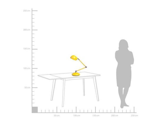 Beliani Helmand Bureaulamp Metaal 22 X 15 Cm - Geel