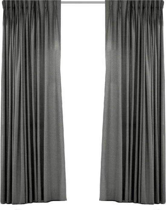 Larson Blackout Verduisterend Gordijn - - Ringen - Grey - 150x250 Cm - Grijs