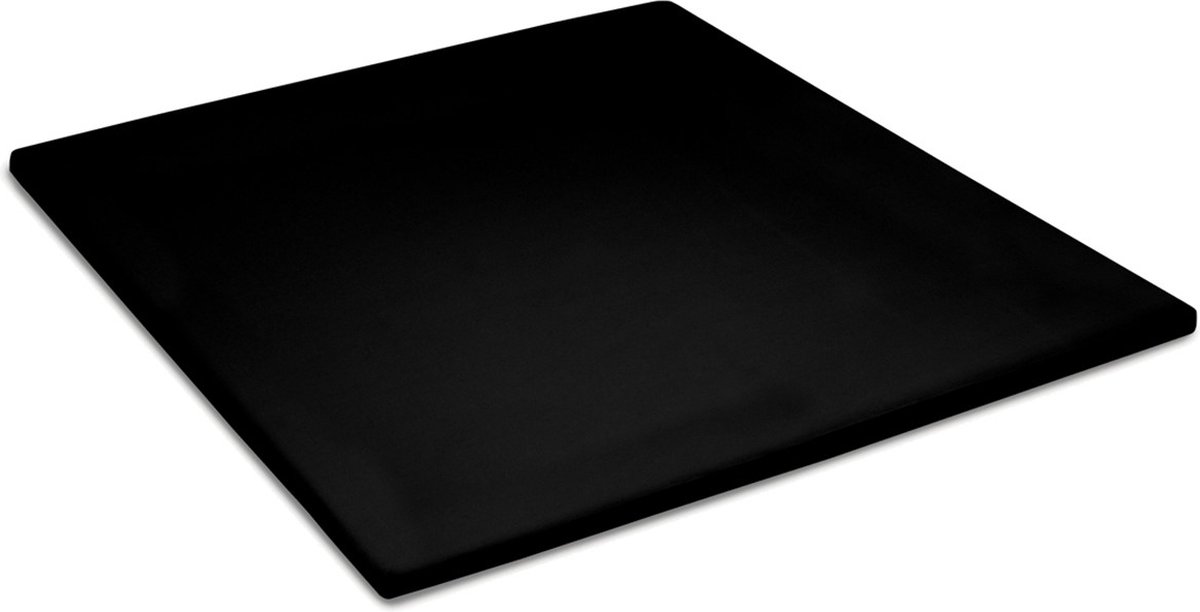 Cinderella Satijn Split-topper Hoeslaken - 100% Katoen-satijn - Lits-jumeaux (180x220 Cm) - Black - Zwart