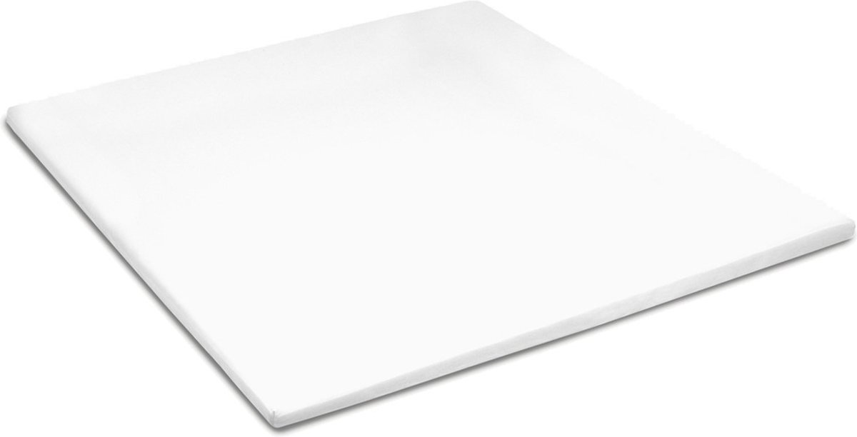 Cinderella Satijn Split-topper Hoeslaken - 100% Katoen-satijn - Lits-jumeaux (180x210 Cm) - White - Wit