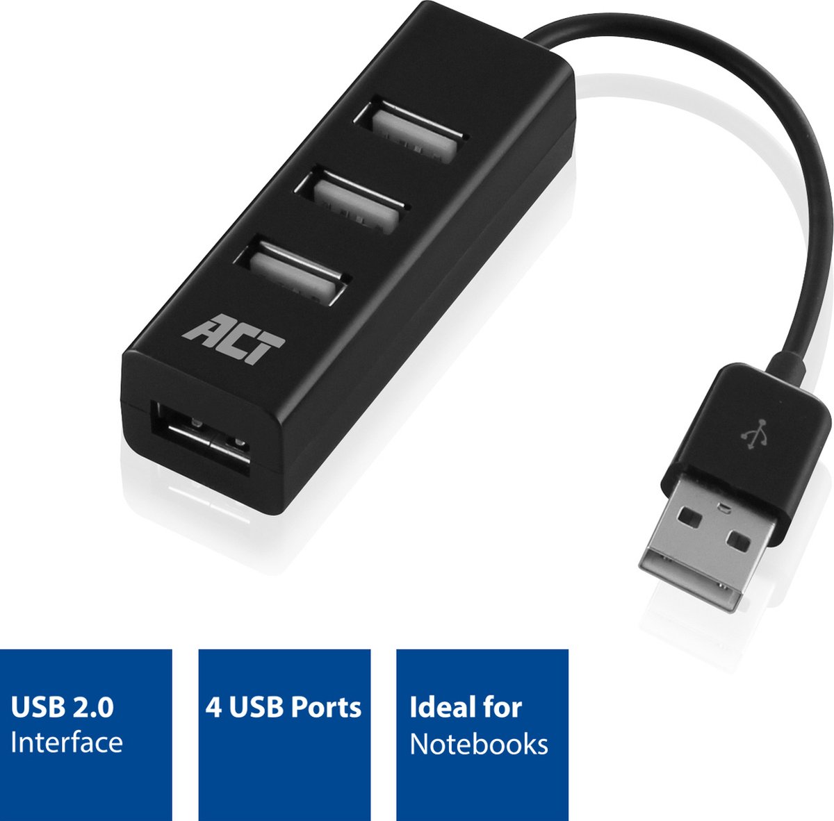 Ewent AC6205 4-poorts mini USB hub
