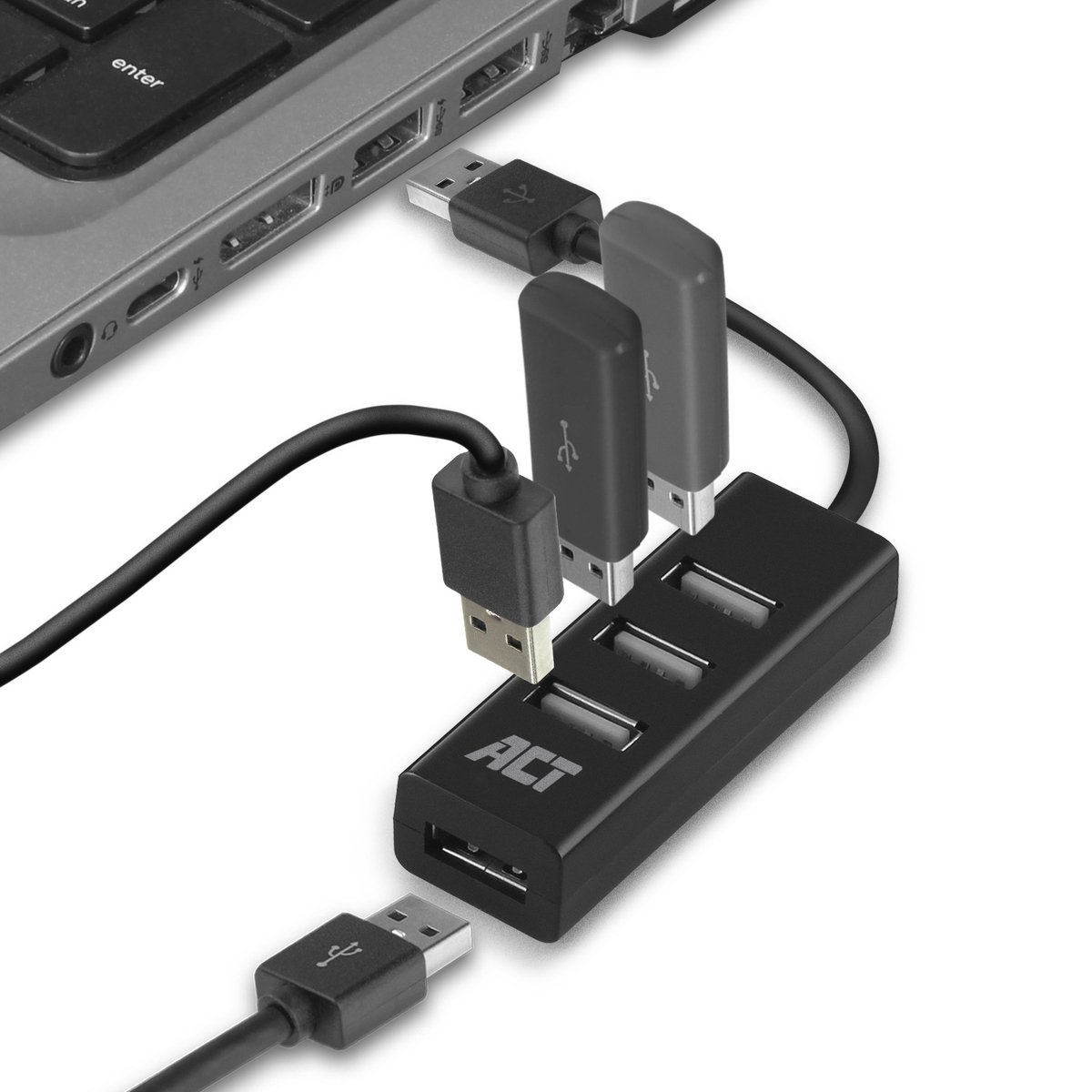 Ewent AC6205 4-poorts mini USB hub