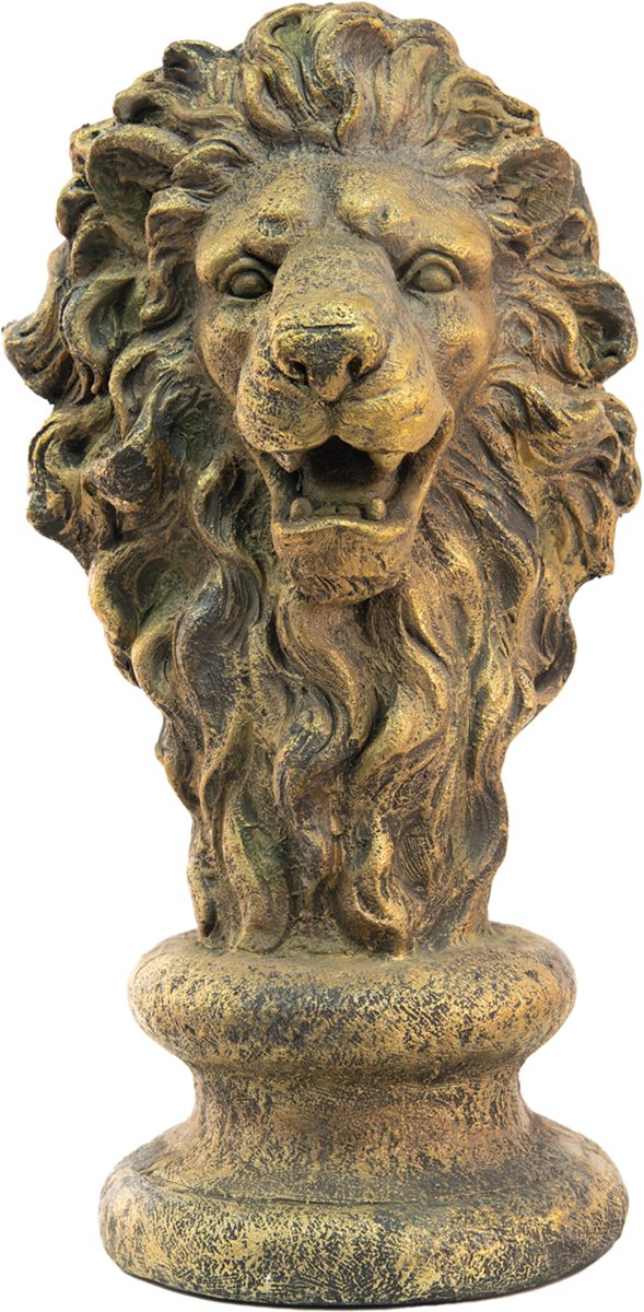 Clayre & Eef Decoratie Leeuw 32*32*67 Cm 5pr0060go - Goud