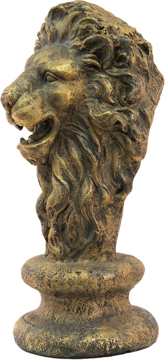 Clayre & Eef Decoratie Leeuw 32*32*67 Cm 5pr0060go - Goud