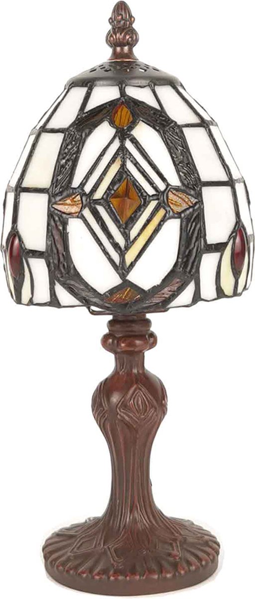Clayre & Eef Tafellamp Tiffany Ø 13*29 Cm E14/max 1*40w 5ll-6138