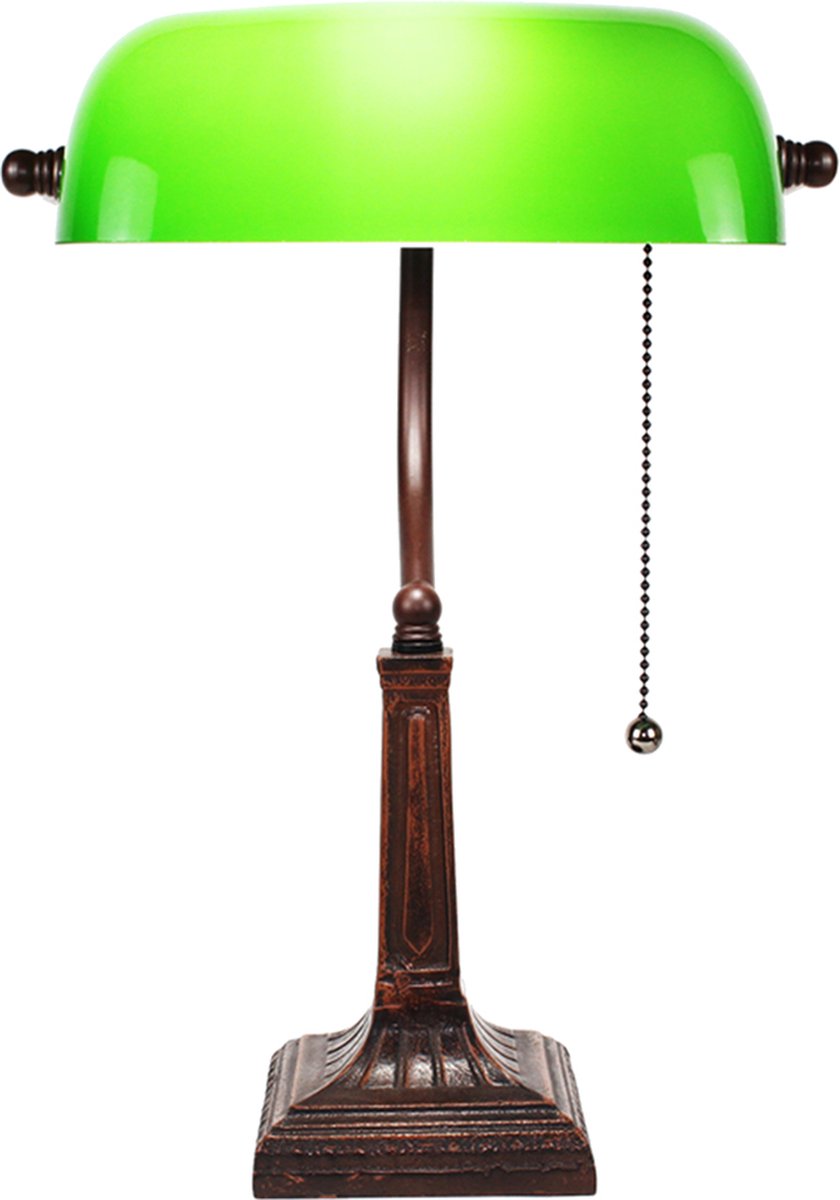 Clayre & Eef e Bureaulamp 26*16*40 Cm E27/max 1*40w 5ll-5685 - Groen