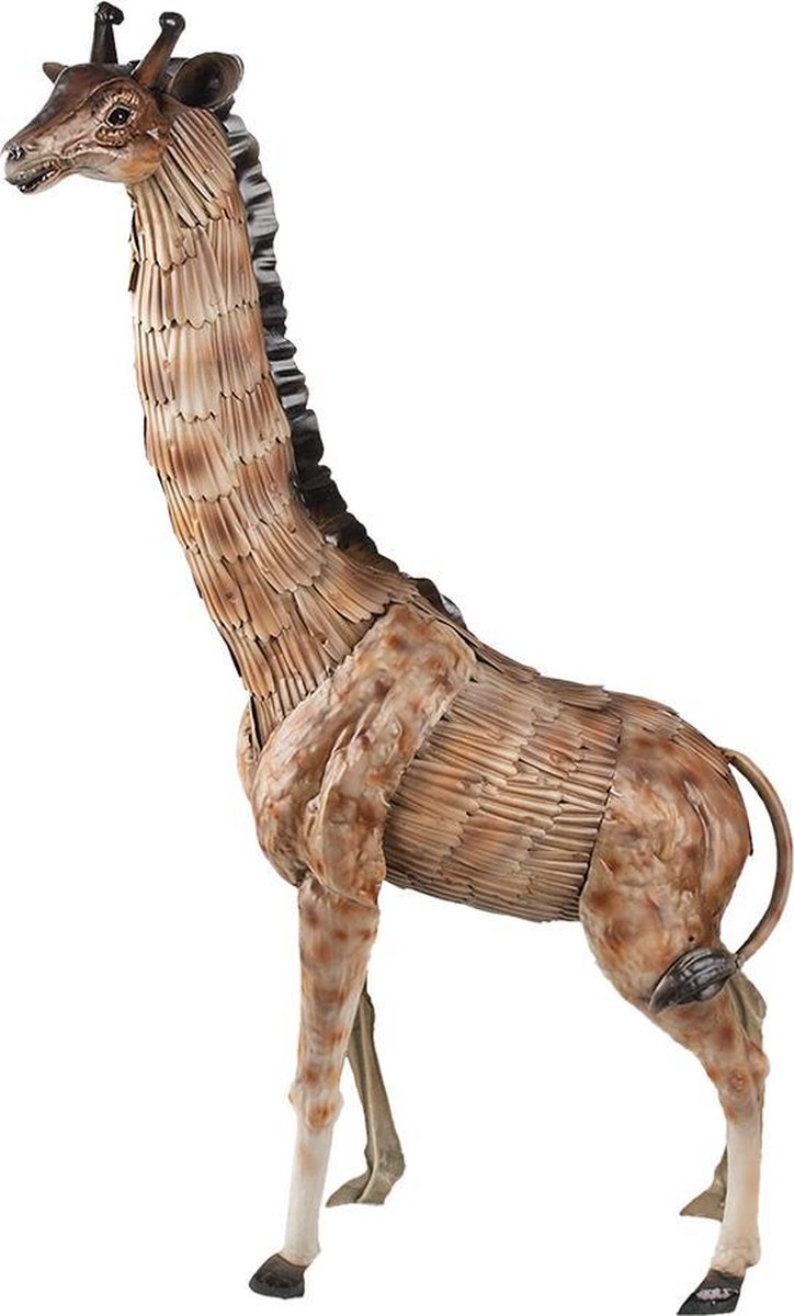 Clayre & Eef Decoratie Beeld 37*14*59 Cm Ijzer Giraf Decoratief - Bruin