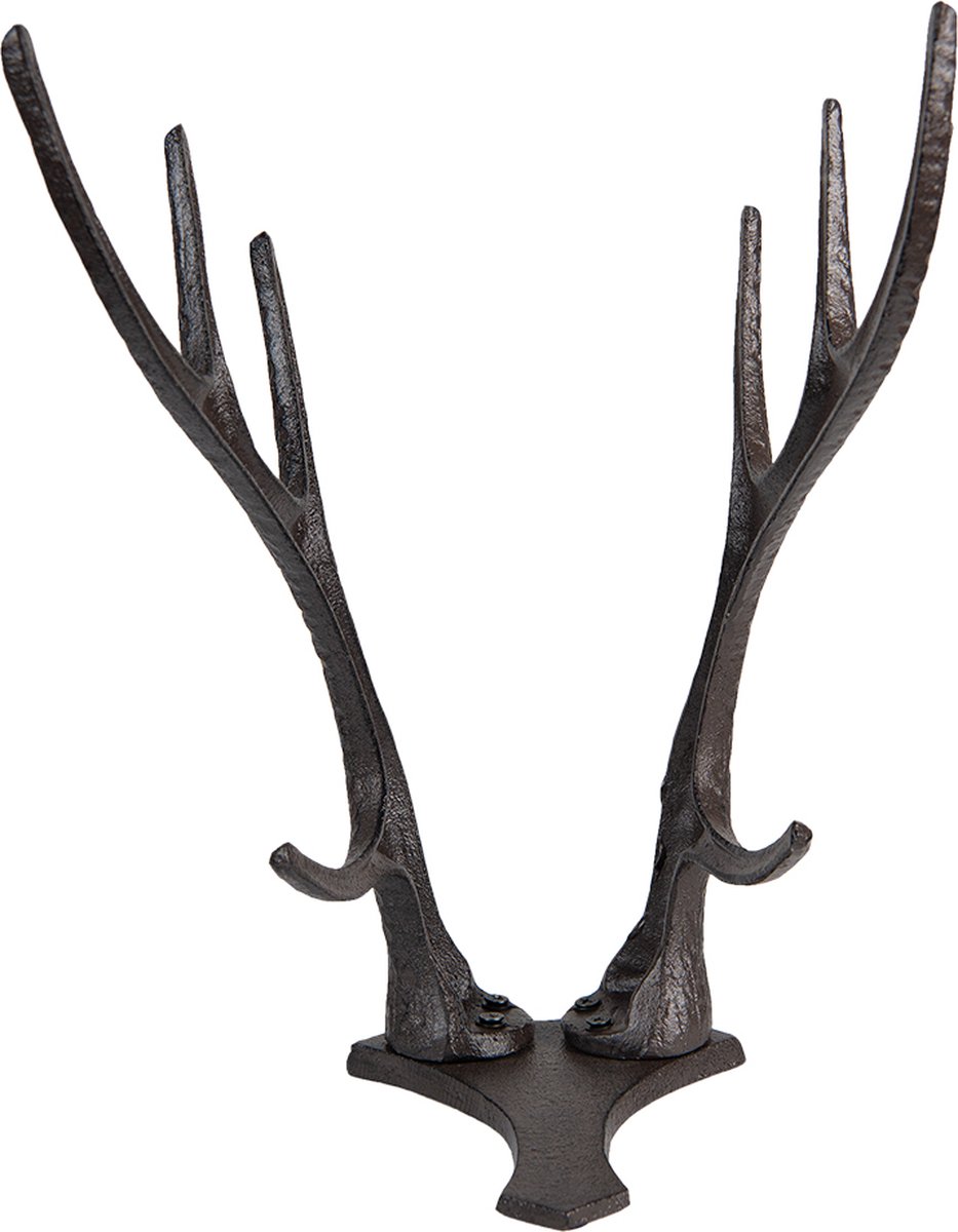 Clayre & Eef Wijnrek 21*19*34 Cm Metaal Flessenrek Flessenhouder - Zwart