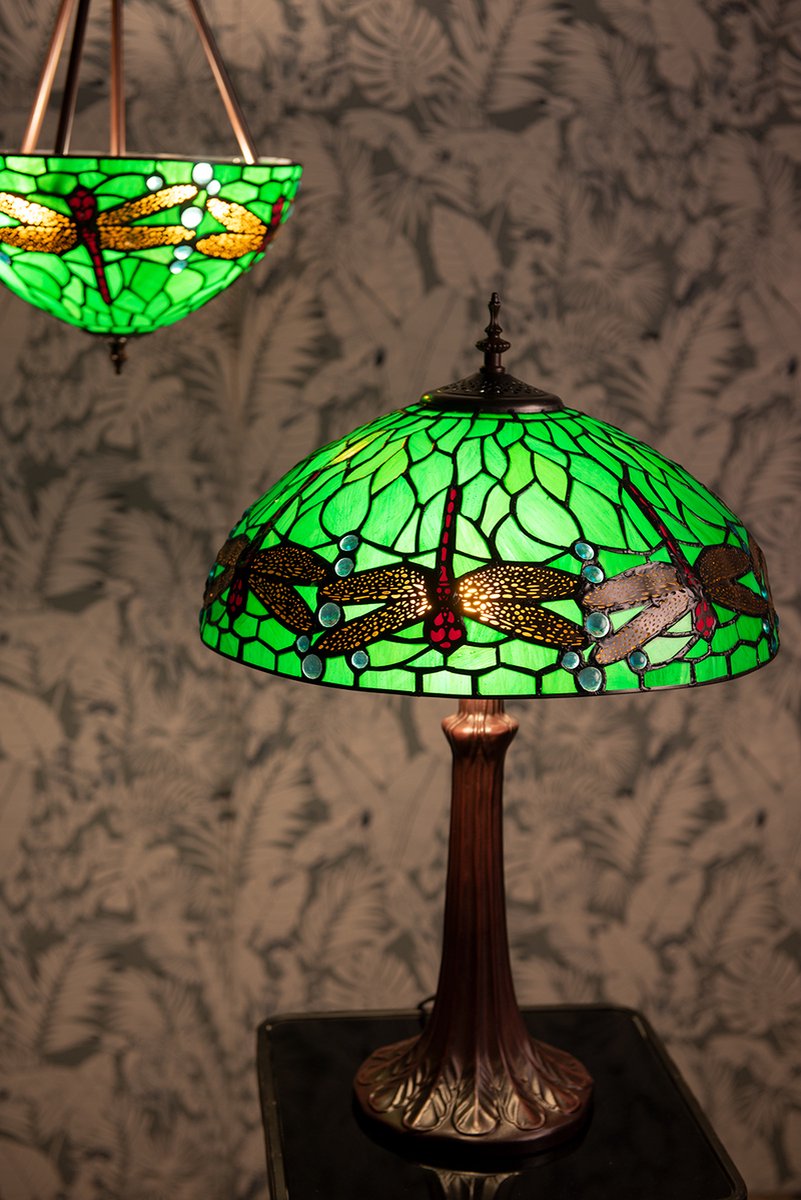 Clayre & Eef e Hanglamp Tiffany Ø 31*155 Cm E27/max 2*60w 5ll-9336gr - Groen