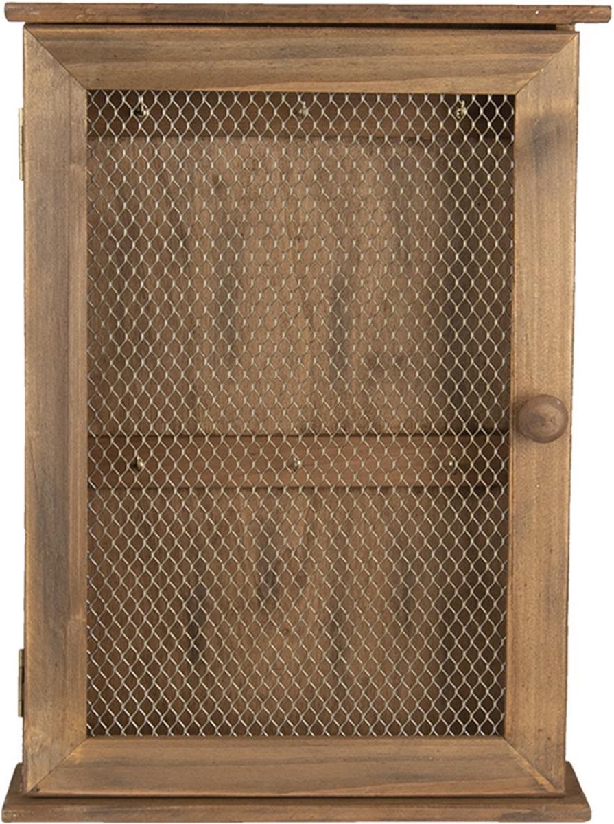 Clayre & Eef Sleutelkastje 28*9*40 Cm Hout Sleutelhouder - Bruin