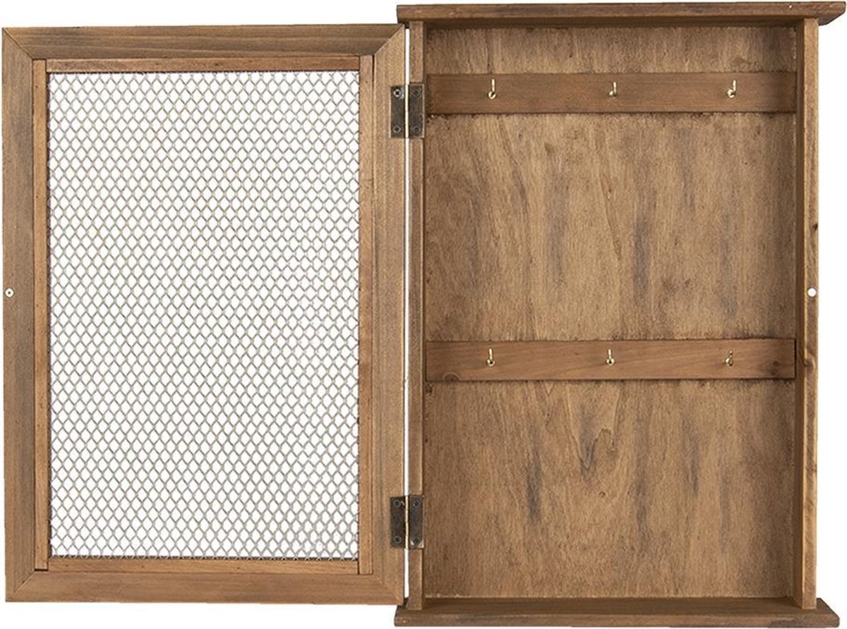 Clayre & Eef Sleutelkastje 28*9*40 Cm Hout Sleutelhouder - Bruin