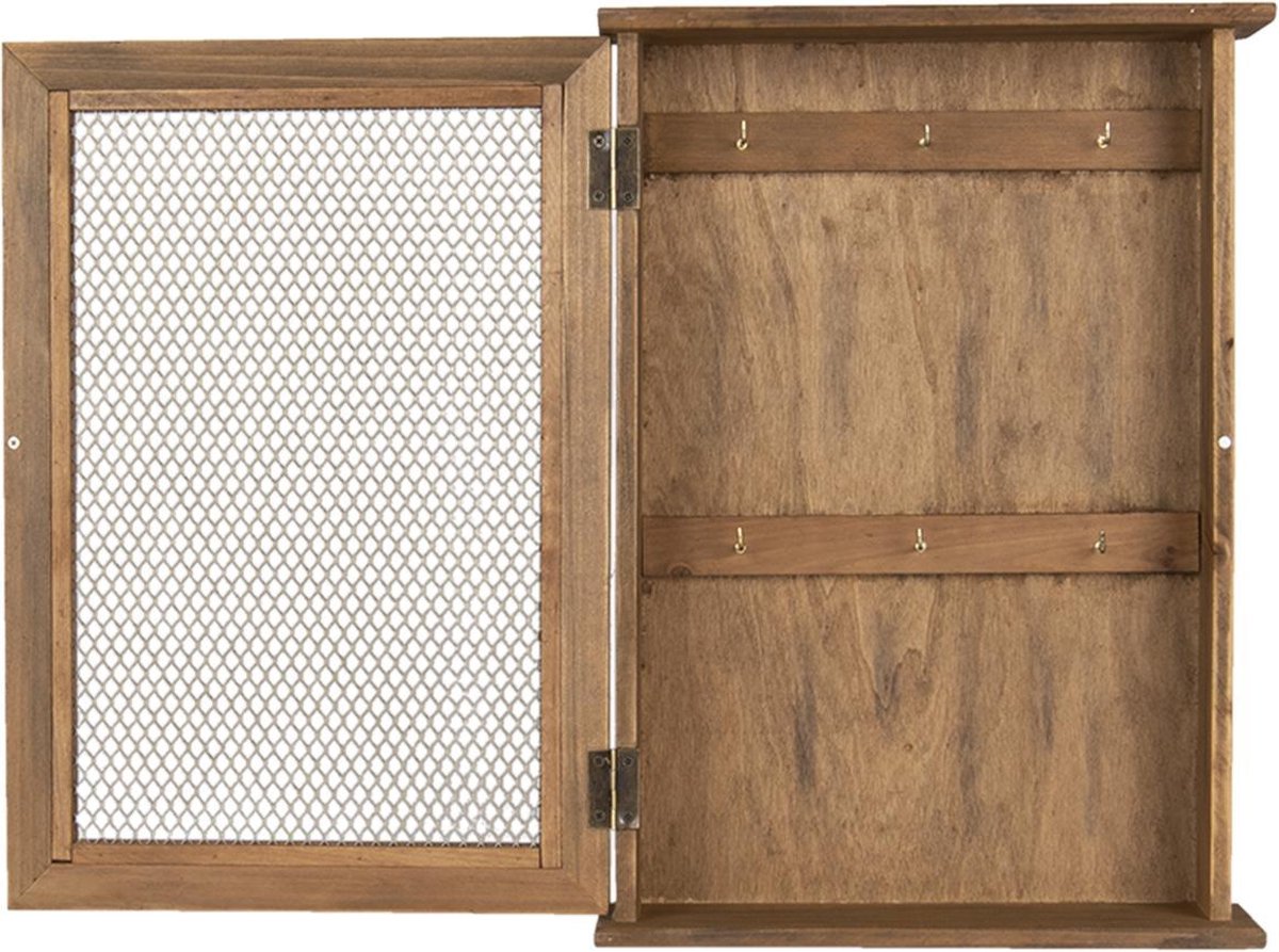 Clayre & Eef Sleutelkastje 28*9*40 Cm Hout Sleutelhouder - Bruin
