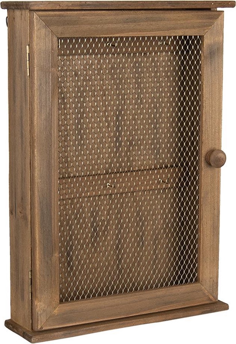 Clayre & Eef Sleutelkastje 28*9*40 Cm Hout Sleutelhouder - Bruin