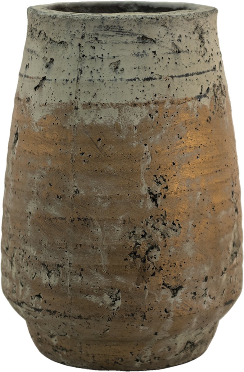 Clayre & Eef Decoratie Vaas Ø 19*27 Cm 6te0427 - Beige