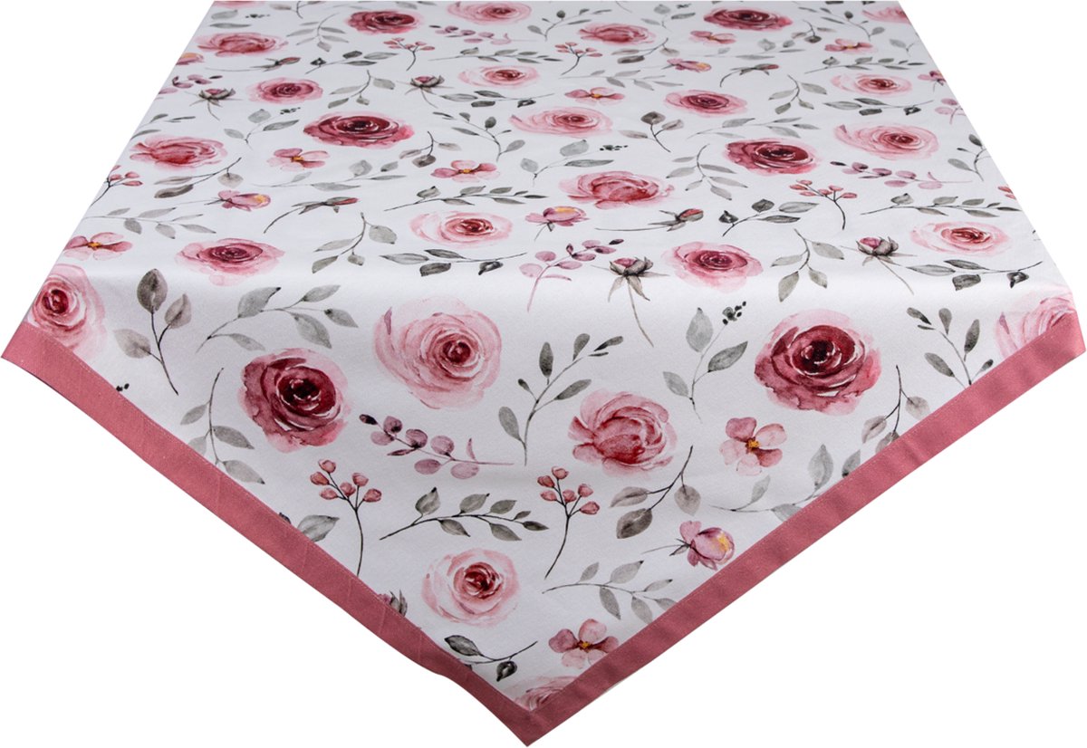 Clayre & Eef Tafelkleed 150*150 Cm Rur15 - Roze