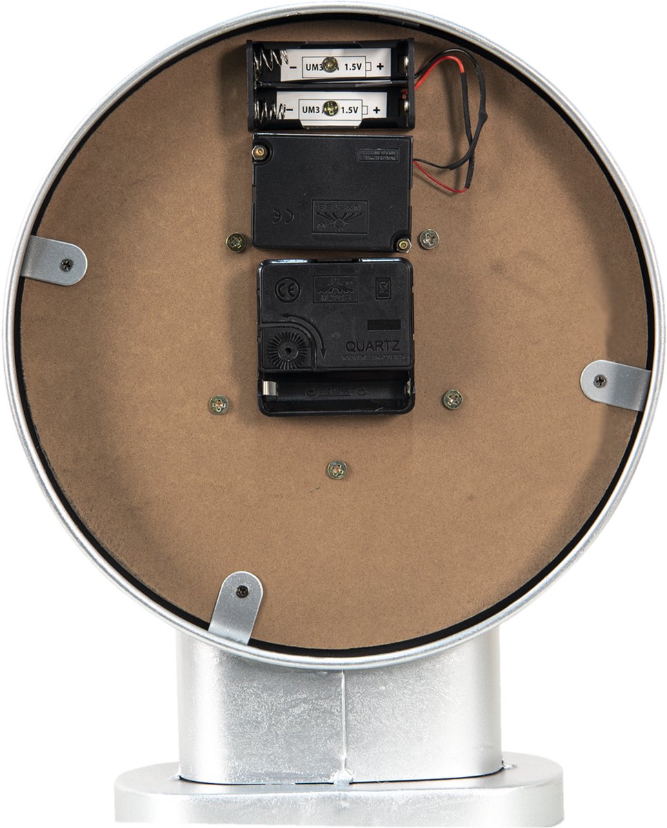 Clayre & Eef Tafelklok 24*8*30 Cm 6kl0746 - Silver