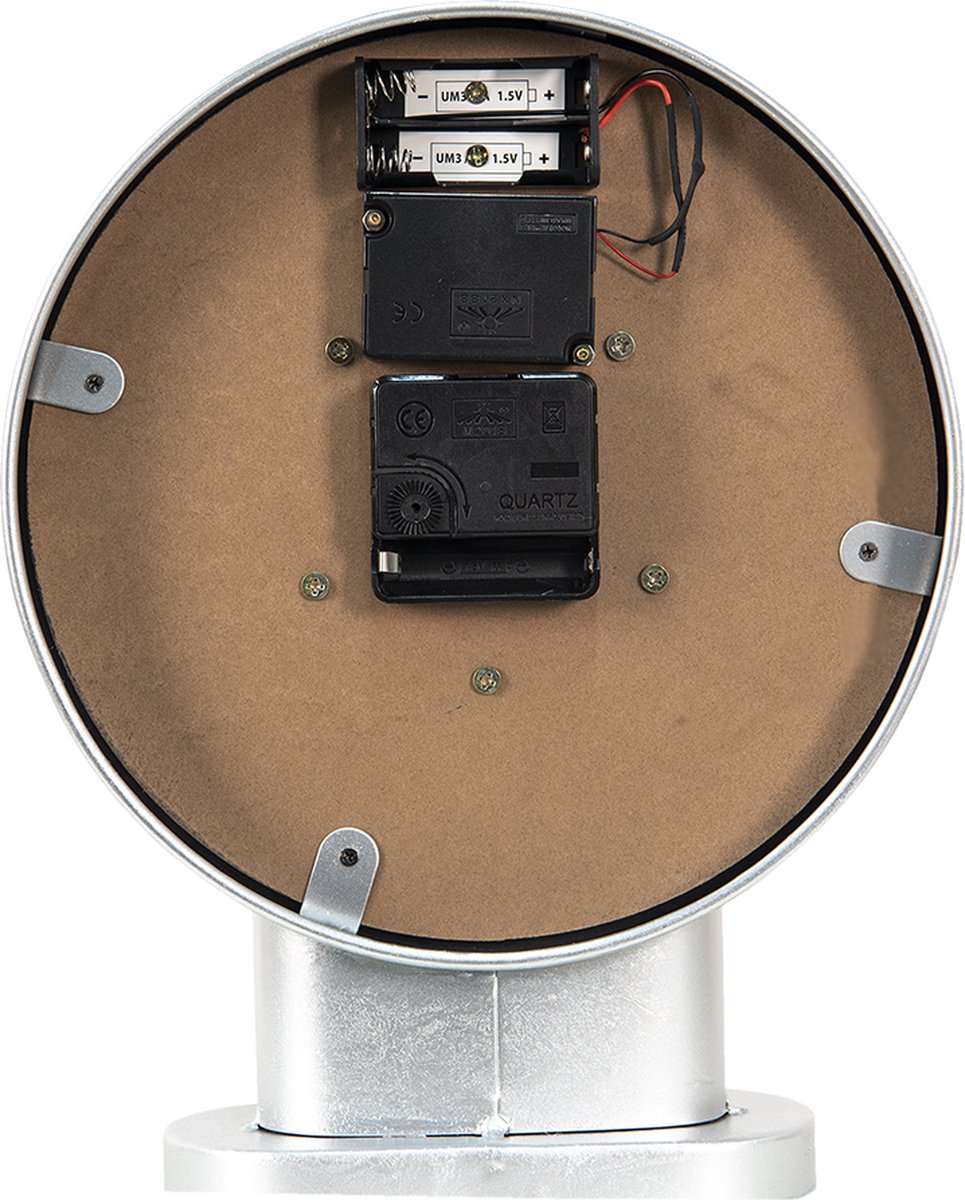 Clayre & Eef Tafelklok 24*8*30 Cm 6kl0746 - Silver