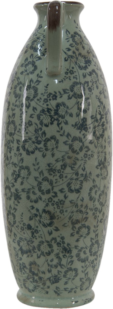 Clayre & Eef Decoratie Vaas Ø 16*45 Cm 6ce1393l - Groen
