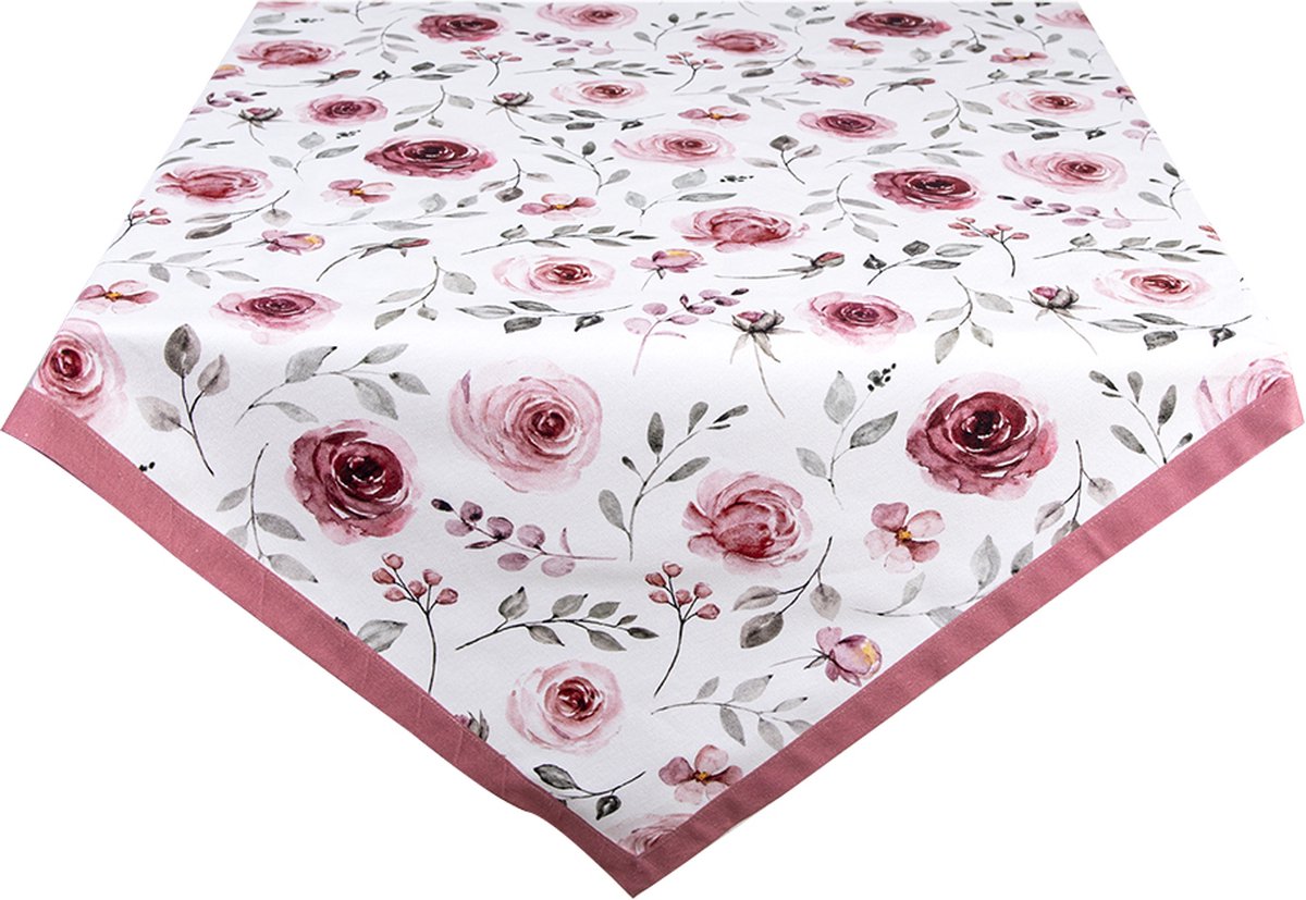 Clayre & Eef Tafelkleed 150*250 Cm Rur05 - Roze