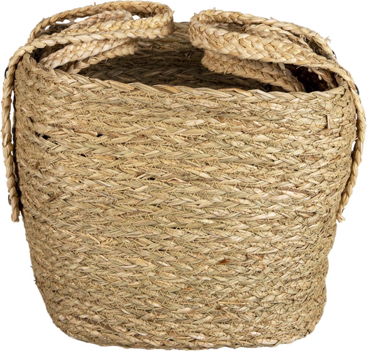 Clayre & Eef Opbergmanden (Set V 3) (3) 27*27*21/30 / 23*23*19/27 / - Bruin