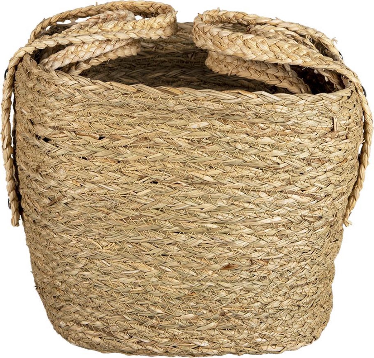 Clayre & Eef Opbergmanden (Set V 3) (3) 27*27*21/30 / 23*23*19/27 / - Bruin