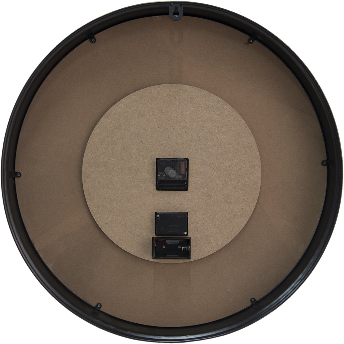 Clayre & Eef Wandklok Ø 61*11 Cm / 1*aa / 1*c 5kl0204 - Zwart