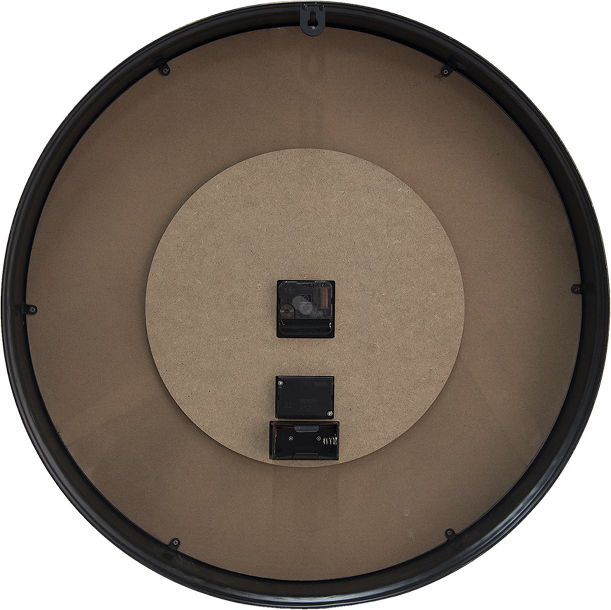 Clayre & Eef Wandklok Ø 61*11 Cm / 1*aa / 1*c 5kl0204 - Zwart