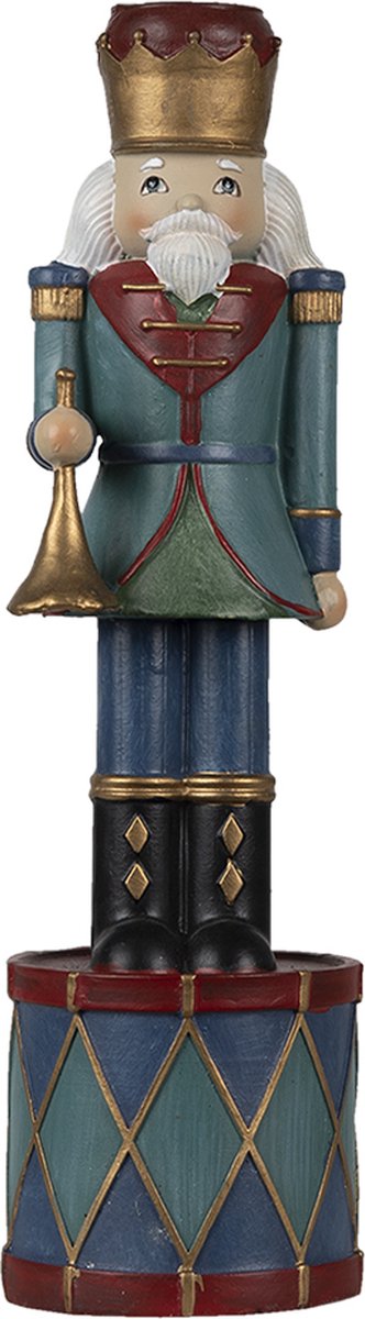 Clayre & Eef Decoratie Figuur Notenkraker Ø 7*26 Cm, - Groen