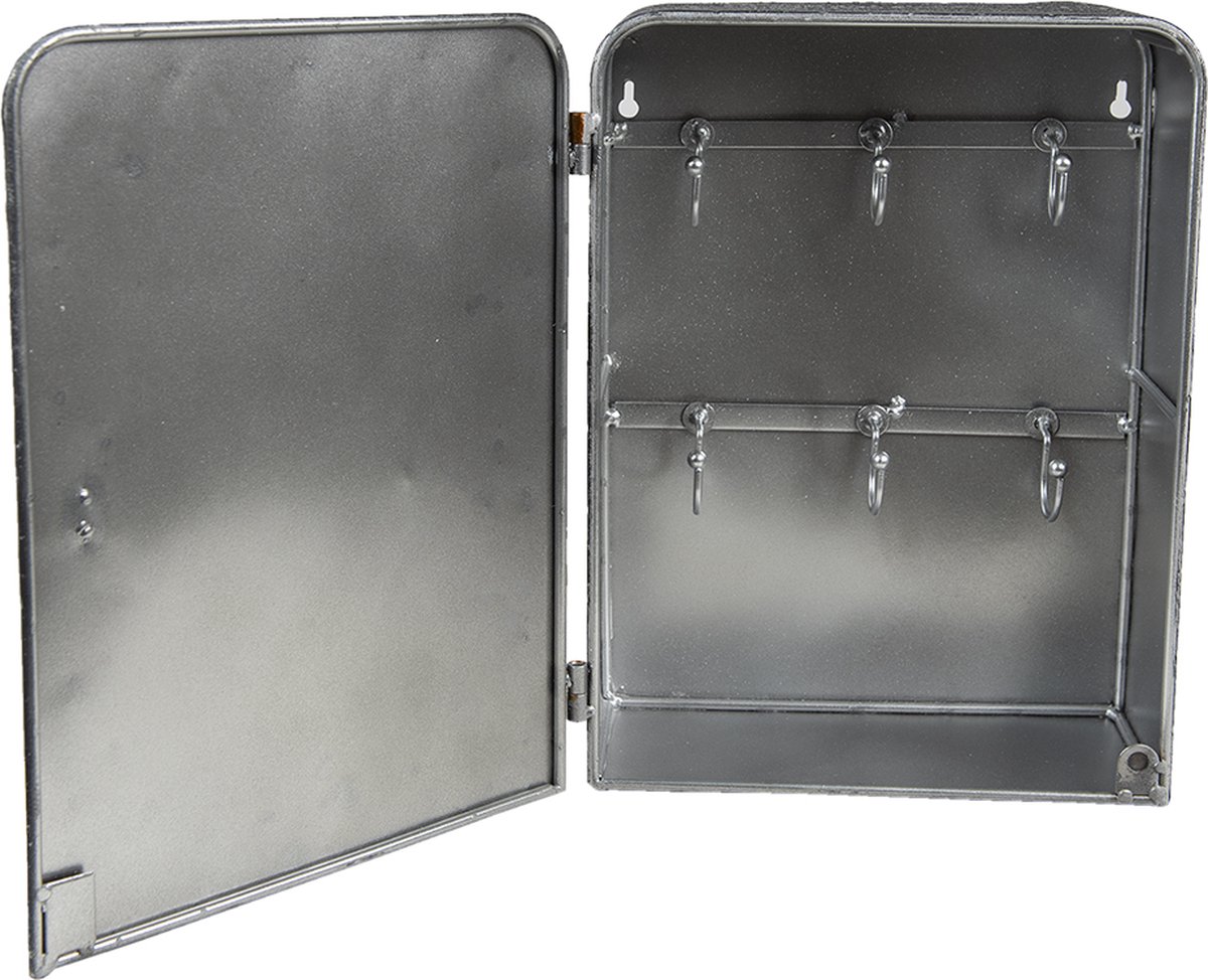Clayre & Eef Sleutelkastje 23*10*30 Cm, Metaal Rechthoek - Zwart