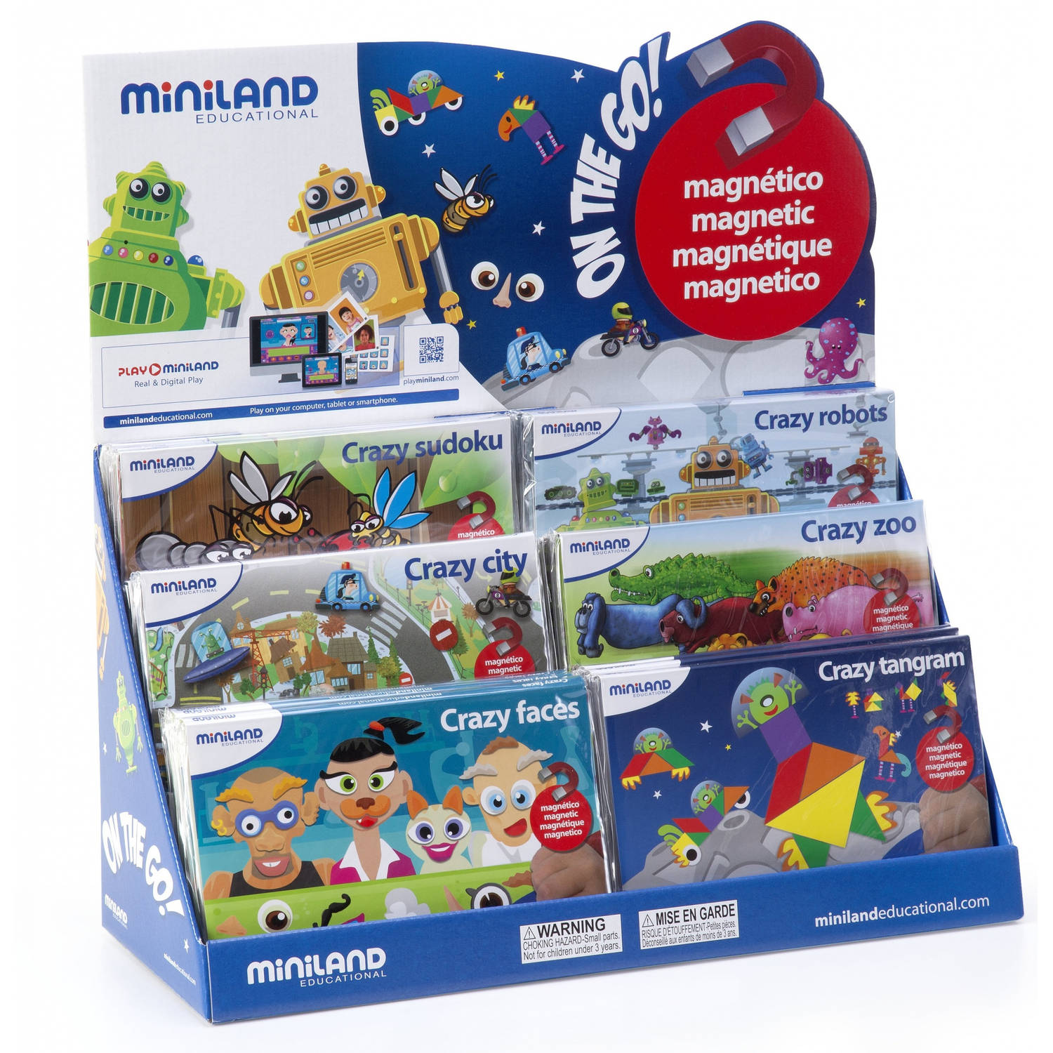 Miniland Leerspellen Magnetic - On The Go! Junior 18-delig