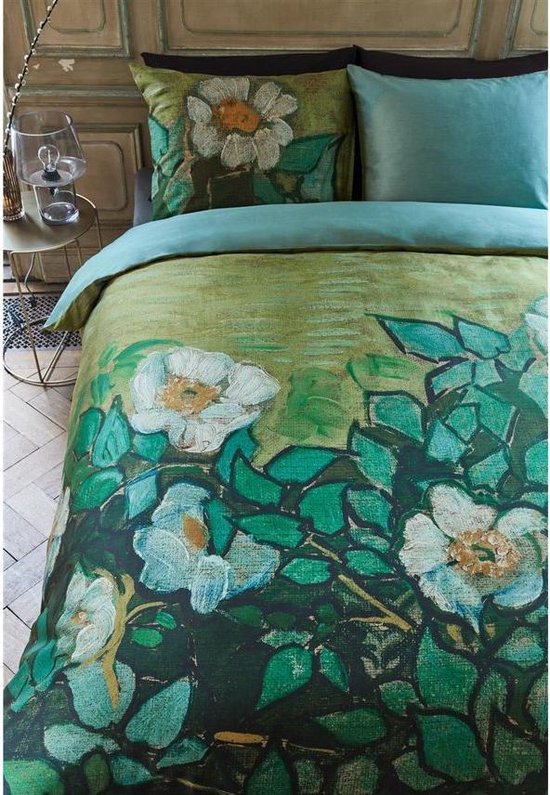 Beddinghouse X Van Gogh Museum - Bh Gogh Wild Roses Green 240x200/220 - Groen