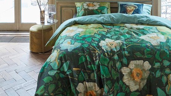 Beddinghouse X Van Gogh Museum - Bh Gogh Wild Roses Green 240x200/220 - Groen